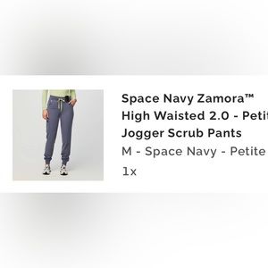 FIGS Space Navy Zamora™ High Waisted 2.0 - Petite Jogger Scrub Pants